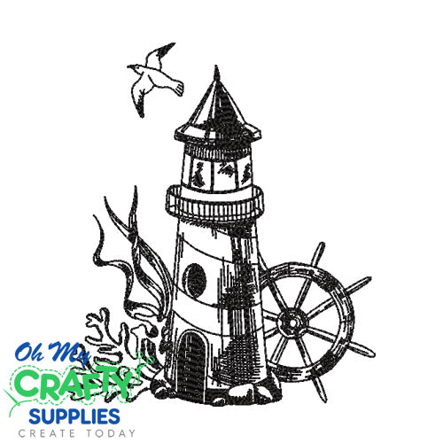 Sketch Lighthouse 52 Embroidery Design