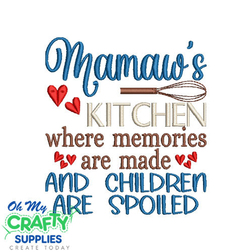 Mamaw's Kitchen 229 Embroidery Design