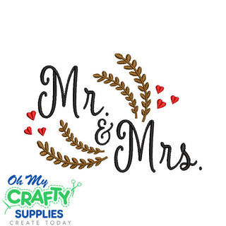 Mr. & Mrs. 710 Embroidery Design