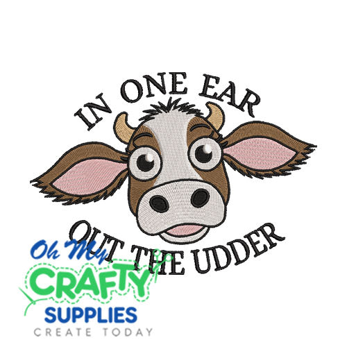 Out the udder Embroidery Design