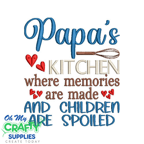 Papa's Kitchen 229 Embroidery Design