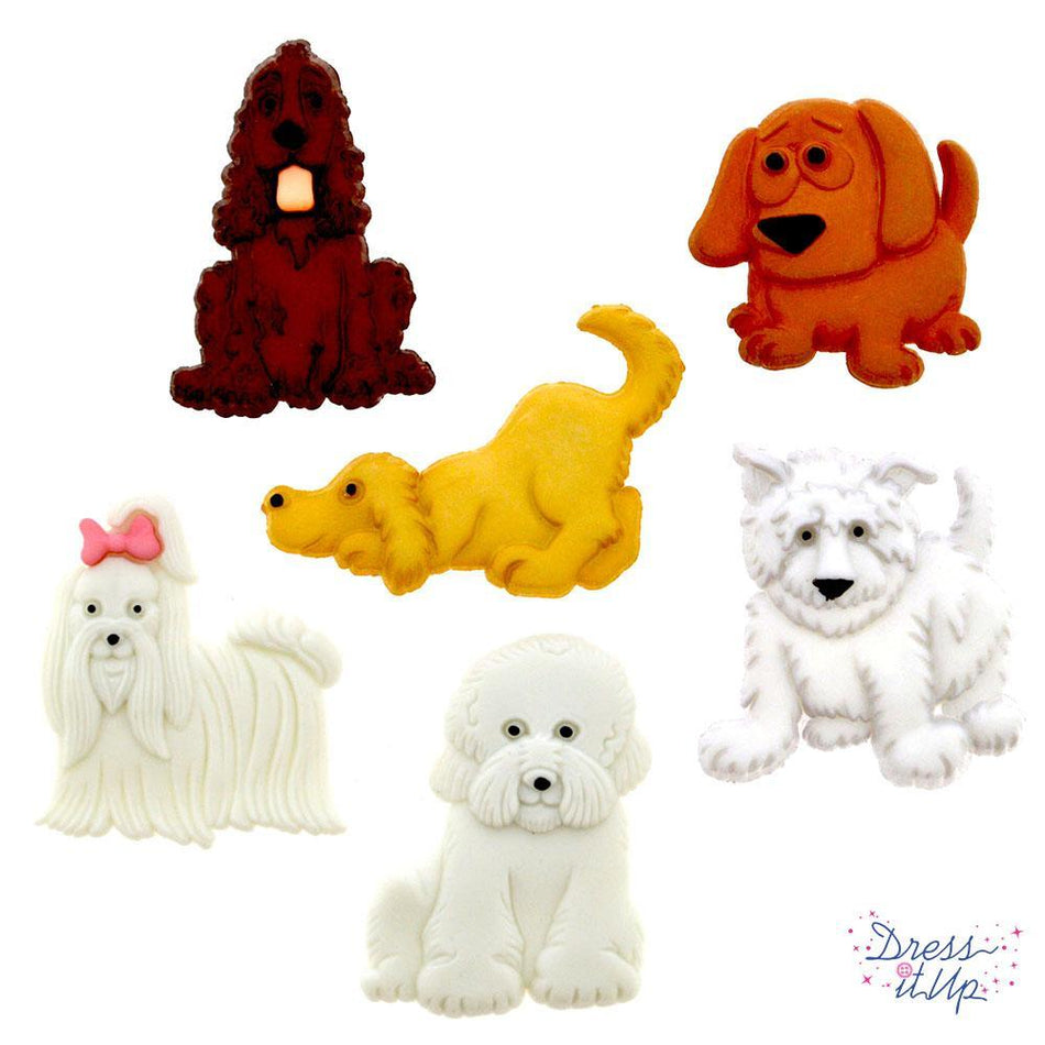 Dress It Up Buttons -Puppy Parade