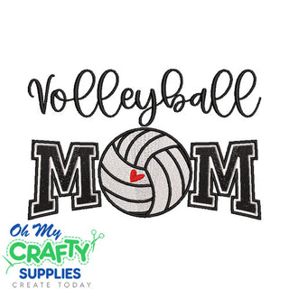Volleyball Mom 79 Embroidery Design