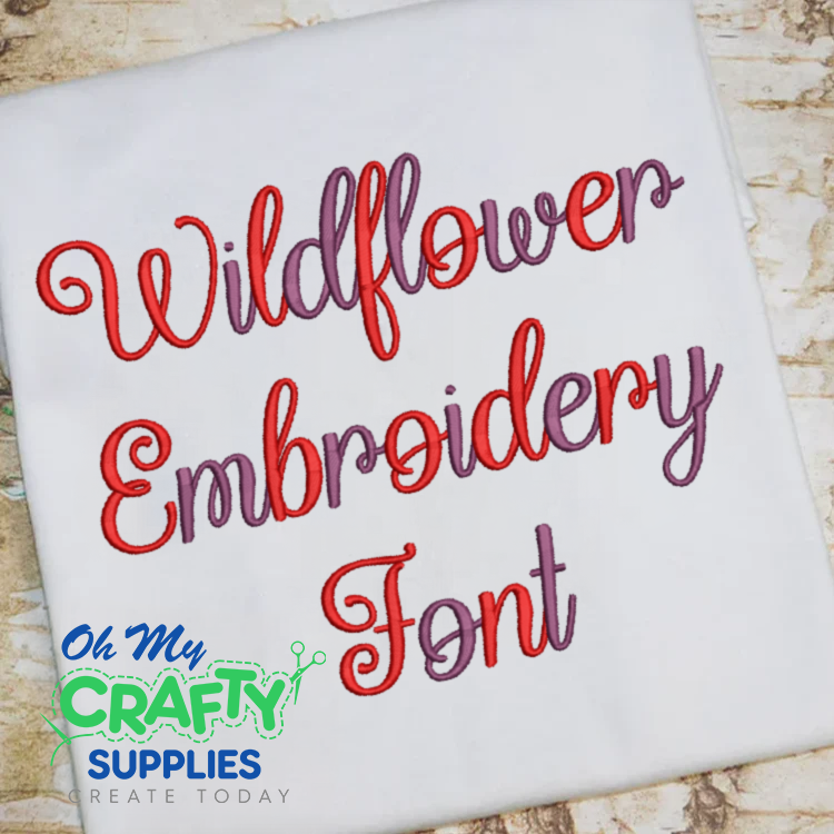 Wildflower Embroidery Font (BX Included) (FL)