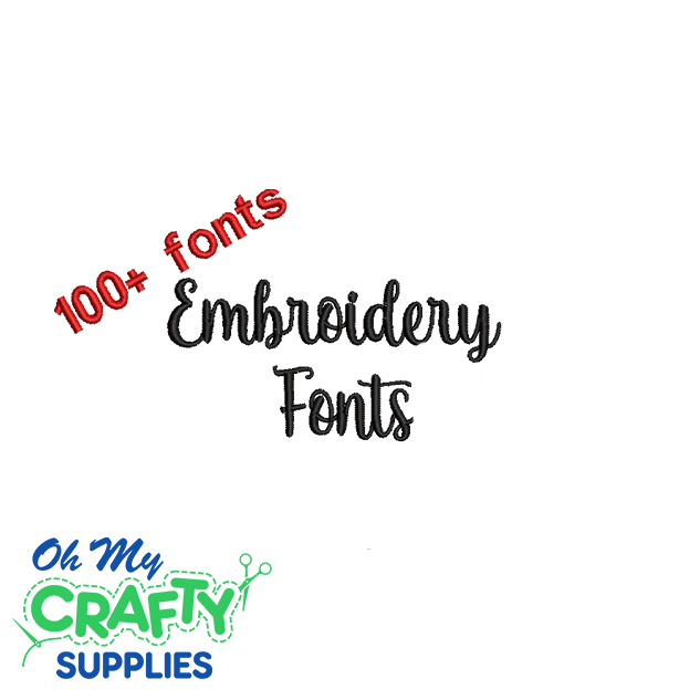 100+ Embroidery Fonts