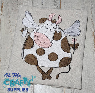 Cow Collection Embroidery Designs Set of 4
