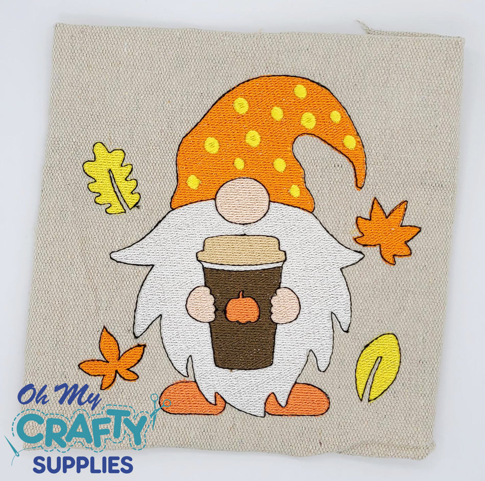 Autumn Spice Gnome Embroidery Design