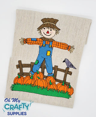 Pumpkin Harvest Scarecrow Embroidery Design