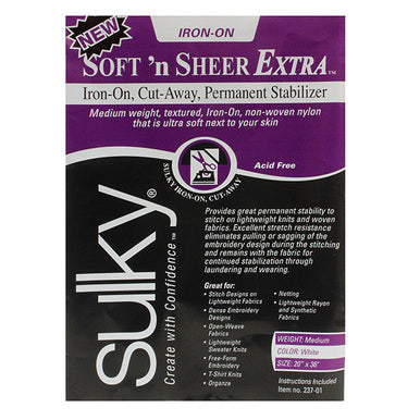 Cut-Away Soft 'N Sheer Extra 1yd Pk (20" X 36")