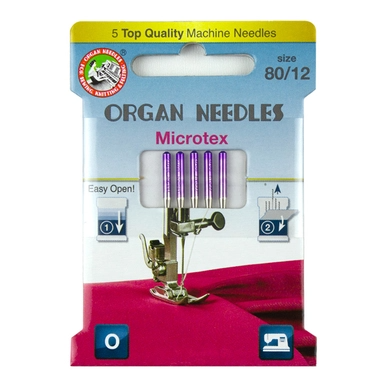 ORGAN Microtex Size 80, 5 Needles per Eco pack