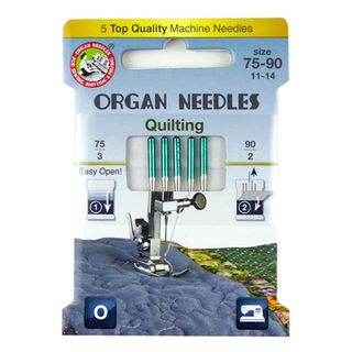 ORGAN Quilting Assortment (3ea 75, 2ea 90), 5 Needles per Eco pack