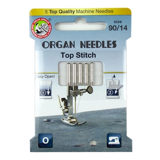 ORGAN Top Stitch Size 90, 5 Needles per Eco pack