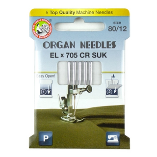 ORGAN Elx705 Chromium SUK Size 80, 5 Needles per Eco pack