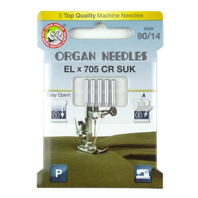 ORGAN Elx705 Chromium SUK Size 90, 5 Needles per Eco pack