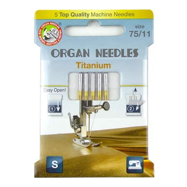 ORGAN Titanium Size 75, 5 Needles per pack