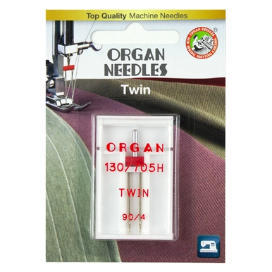 ORGAN Twin Size 90/4mm, 1 Needles per blister pack