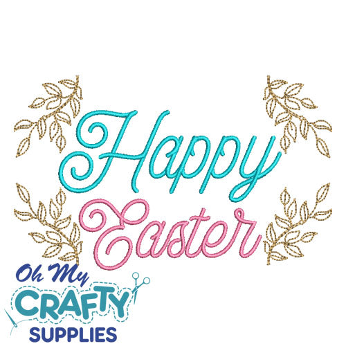 Happy Easter 3122 Embroidery Design