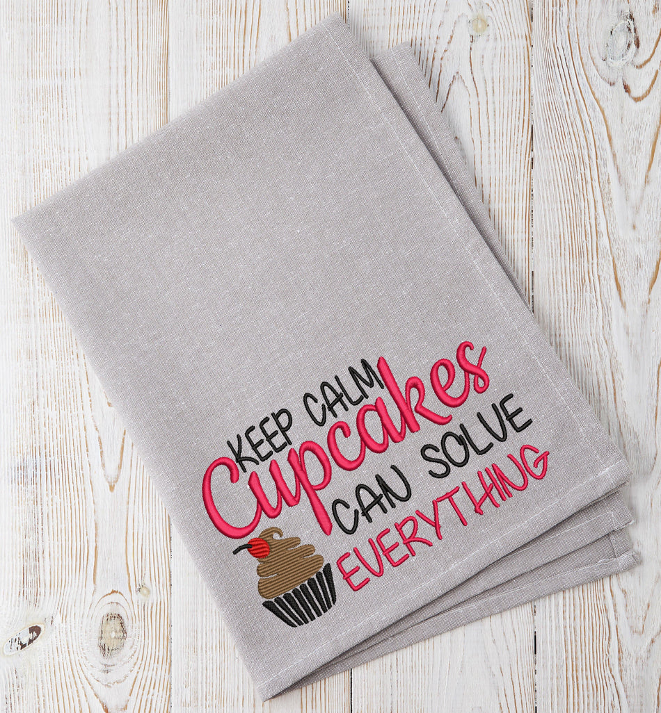 Keep Calm Cupcakes Embroidery Designs - Oh My Crafty Supplies Inc.