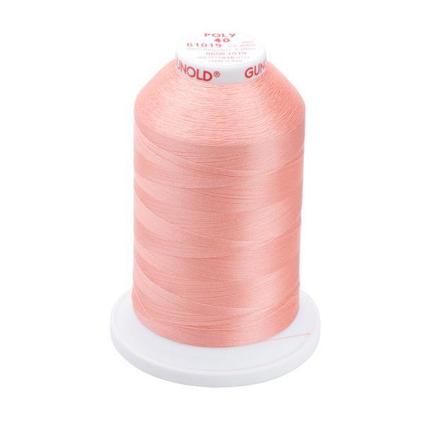 61019 - Peach Polyester Embroidery Thread - 40 WT. 5,500 YD. Cones - Oh My Crafty Supplies Inc.