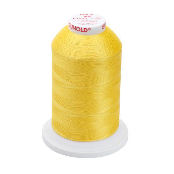61023 - Yellow Polyester Embroidery Thread - 40 WT. 5,500 YD. Cones - Oh My Crafty Supplies Inc.
