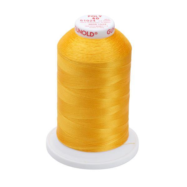 61024 - Goldenrod Polyester Embroidery Thread - 40 WT 5,500 YD. Cones - Oh My Crafty Supplies Inc.