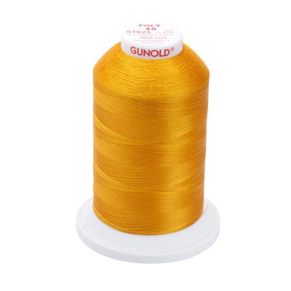 61025 - Mine Gold Polyester Embroidery Thread - 40 WT. 5,500 YD. Cones - Oh My Crafty Supplies Inc.