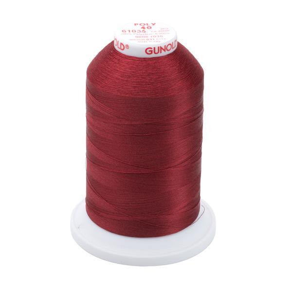 61035 - Dark Burgundy Polyester Embroidery Thread - 40 WT. 5,500 YD. Cones - Oh My Crafty Supplies Inc.