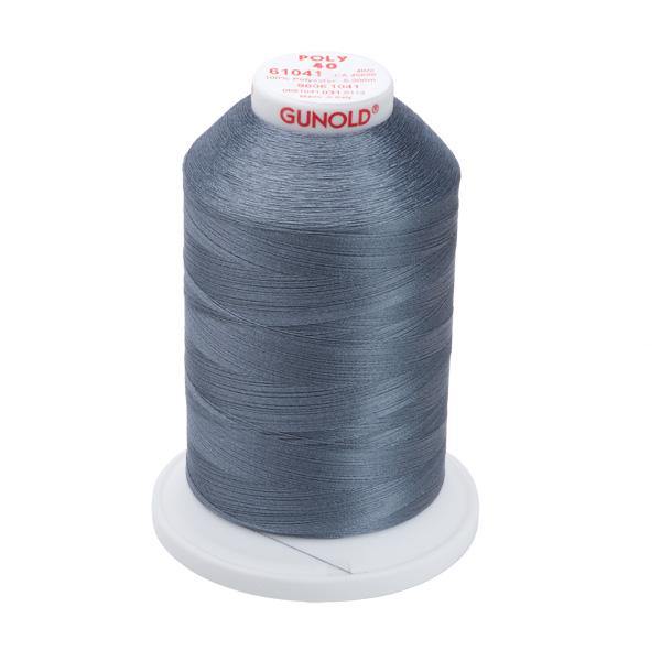 61041 - Medium Dark Gray Polyester Embroidery Thread - 40 WT. 5,500 yd. Cones - Oh My Crafty Supplies Inc.