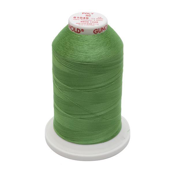 61049 - Grass Green Polyester Embroidery Thread - 40 WT. 5,500 yd. Cones - Oh My Crafty Supplies Inc.