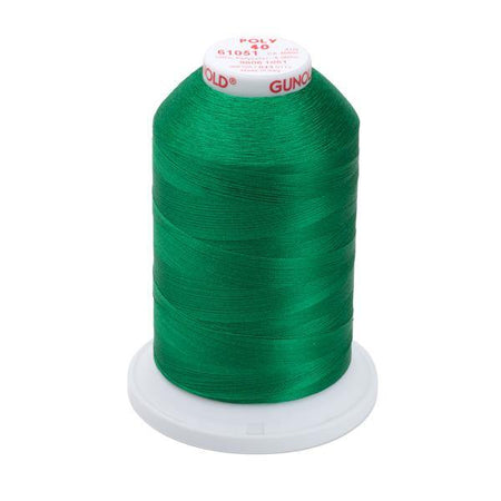 61051 - Christmas Green Polyester Embroidery Thread - 40 WT. 5,500 yd. Cones - Oh My Crafty Supplies Inc.