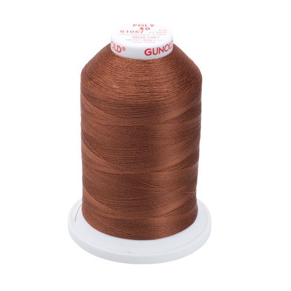 61057 - Dark Tawny Tan Polyester Embroidery Thread - 40 WT. 5,500 yd. Cones - Oh My Crafty Supplies Inc.