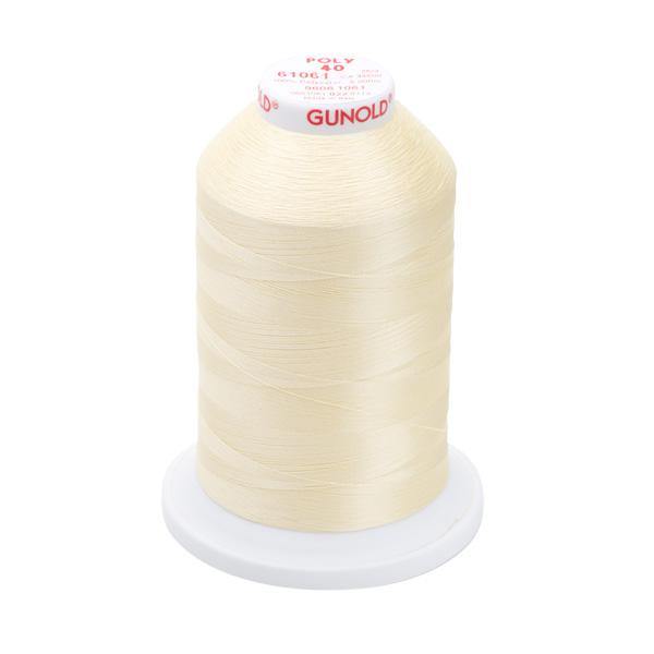 61061 - Pale Yellow Polyester Embroidery Thread - 40 WT. 5,500 yd. Cones - Oh My Crafty Supplies Inc.