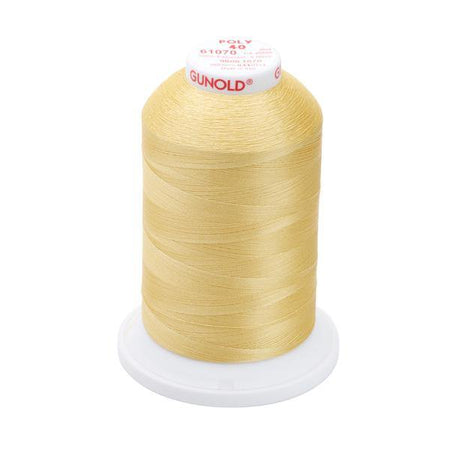 61070 - Gold Polyester Embroidery Thread - 40 WT. 5,500 yd. Cones - Oh My Crafty Supplies Inc.