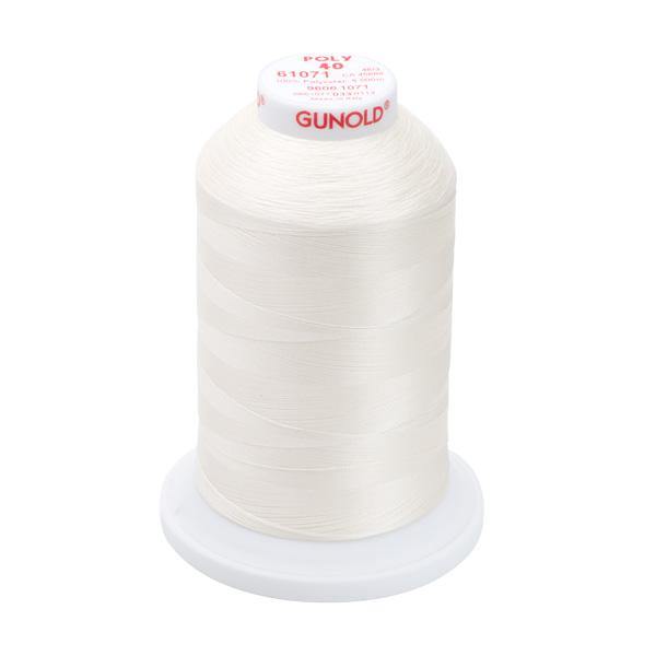 61071 - Off White Polyester Embroidery Thread - 40 WT. 5,500 yd. Cones - Oh My Crafty Supplies Inc.