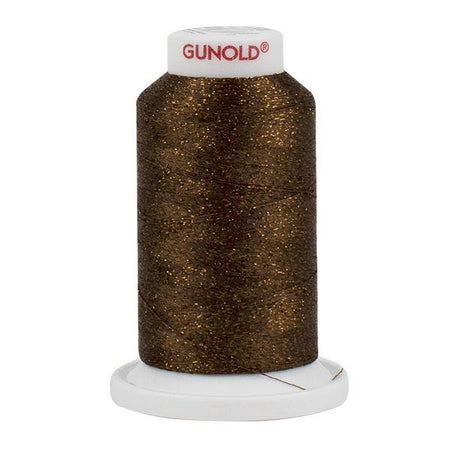 50589 - Russet with Copper Sparkle 30 Wt Gunold Poly Star - Oh My Crafty Supplies Inc.
