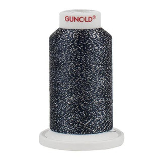 50613 - Cool Black with Silver Sparkle 30 Wt Gunold Poly Star - Oh My Crafty Supplies Inc.
