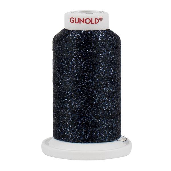 50645 - Black with Blue Sparkle 30 Wt Gunold Poly Star - Oh My Crafty Supplies Inc.