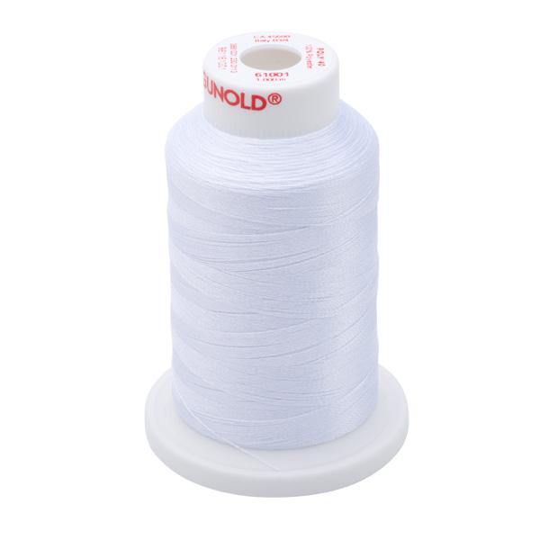 61001 - Bright White Polyester Embroidery Thread - 40 WT. 1,100 yd. Cones - Oh My Crafty Supplies Inc.