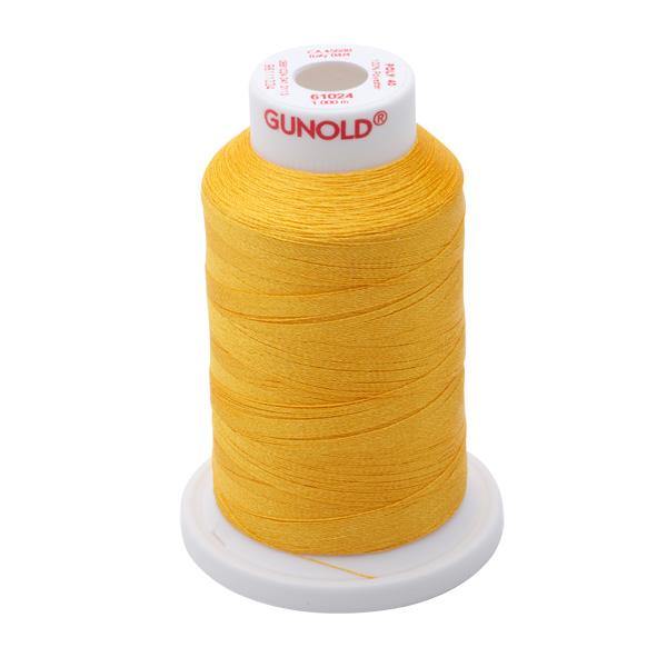 61024 - Goldenrod Polyester Embroidery Thread - 40 WT 1,100 YD. Cones - Oh My Crafty Supplies Inc.