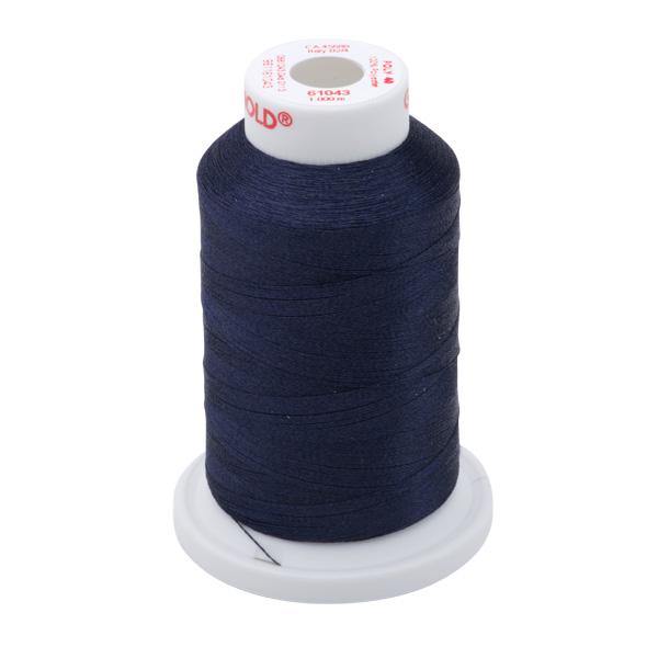 61043 - Dark Navy Polyester Embroidery Thread - 40 WT. 1,100 yd. Cones - Oh My Crafty Supplies Inc.