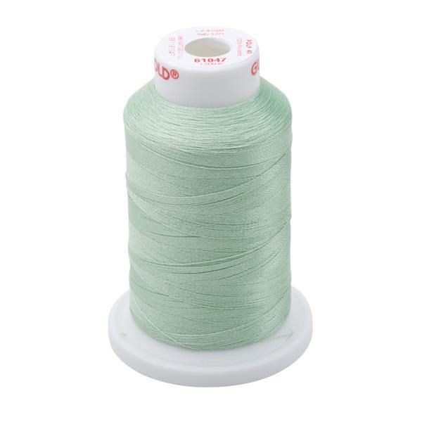 61047 - Mint Green Polyester Embroidery Thread - 40 WT. 1,100 yd. Cones - Oh My Crafty Supplies Inc.