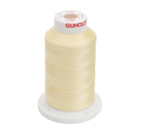 61061 - Pale Yellow Polyester Embroidery Thread - 40 WT. 1,100 yd. Cones - Oh My Crafty Supplies Inc.