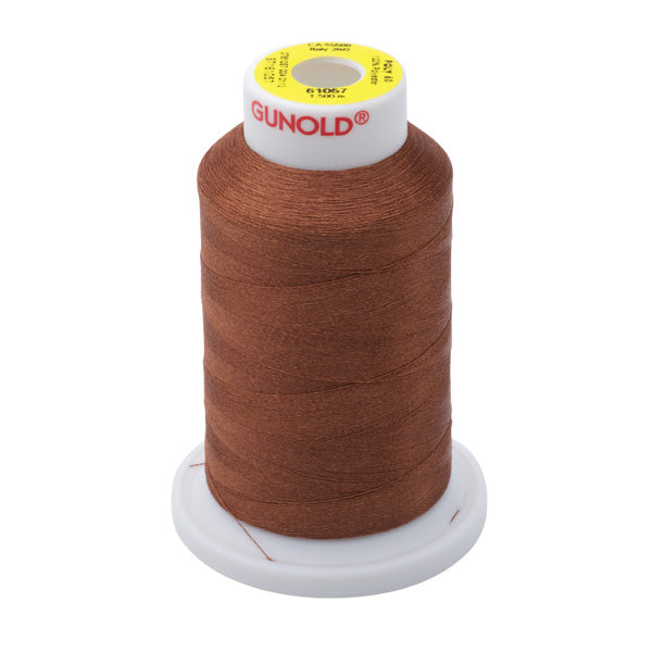 61057 - Dark Tawny Tan Polyester Embroidery Thread - 60 WT. 1,650 YD. Cones - Oh My Crafty Supplies Inc.