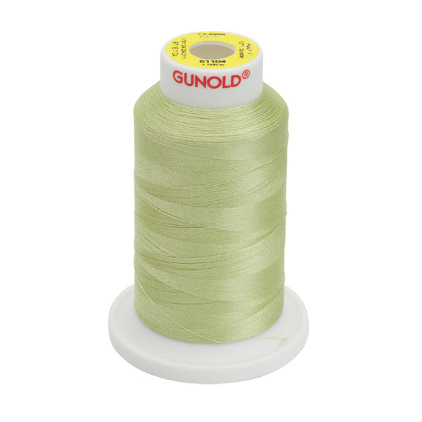 61104 - Pastel Yellow Green Polyester Embroidery Thread - 60 WT. 1,650 YD. Cones - Oh My Crafty Supplies Inc.