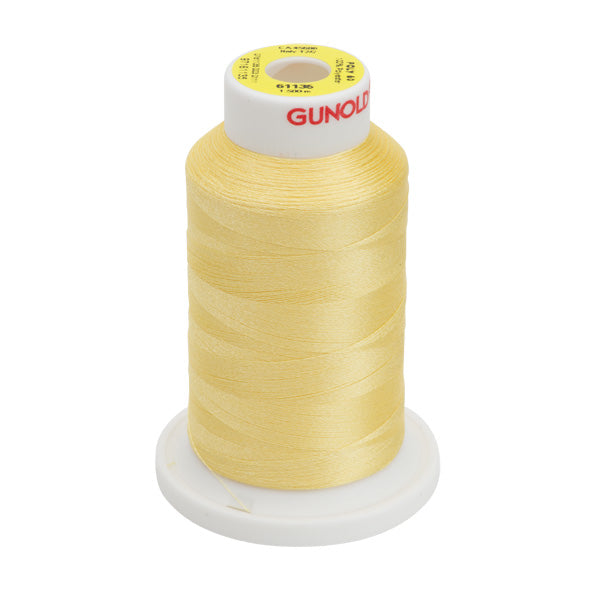 61135 - Pastel Yellow Polyester Embroidery Thread - 60 WT. 1,650 YD. Cones - Oh My Crafty Supplies Inc.