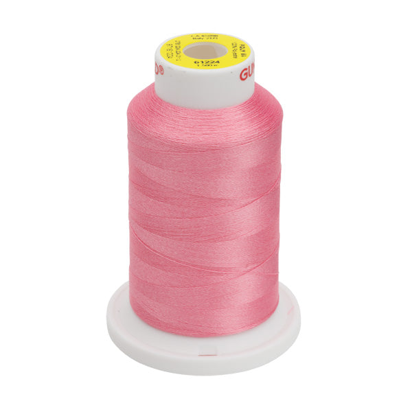 61224 - Bright Pink Polyester Embroidery Thread - 60 WT. 1,650 YD. Cones - Oh My Crafty Supplies Inc.