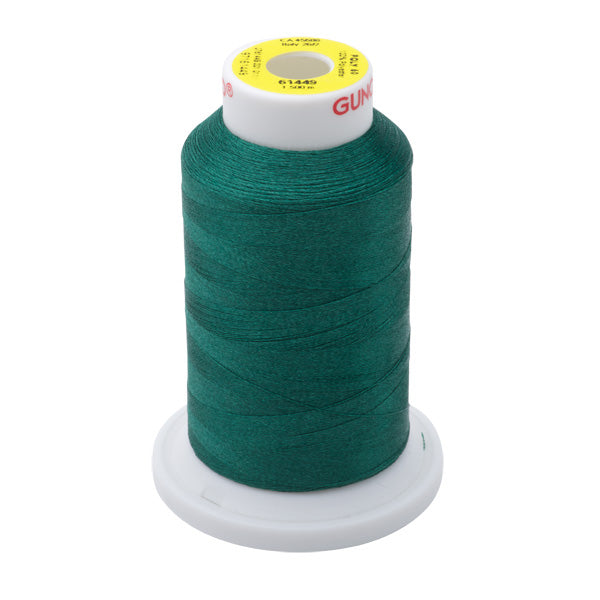 61449 - Dark Kelly Green Polyester Embroidery Thread - 60 WT. 1,650 YD. Cones - Oh My Crafty Supplies Inc.