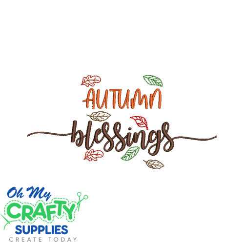 Autumn Blessings 85 Embroidery Design