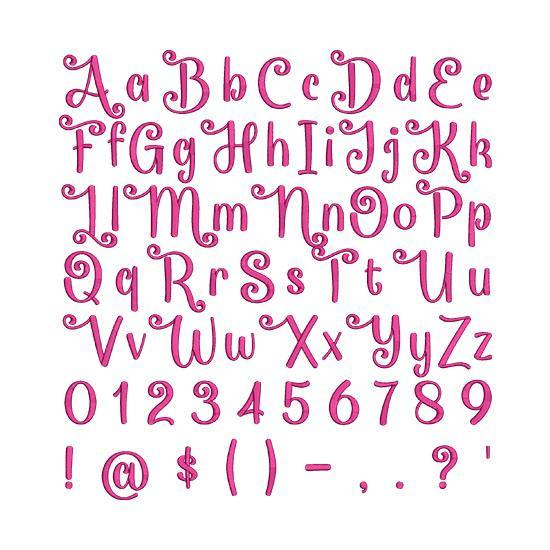 Azalea Embroidery Font (BX Included) - Oh My Crafty Supplies Inc.