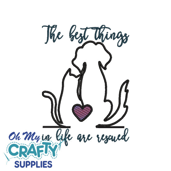Best Things Rescued 1522 Embroidery Design